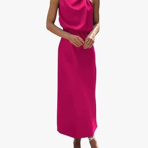 Hot Pink Sleeveless Cocktail Dress Size XL